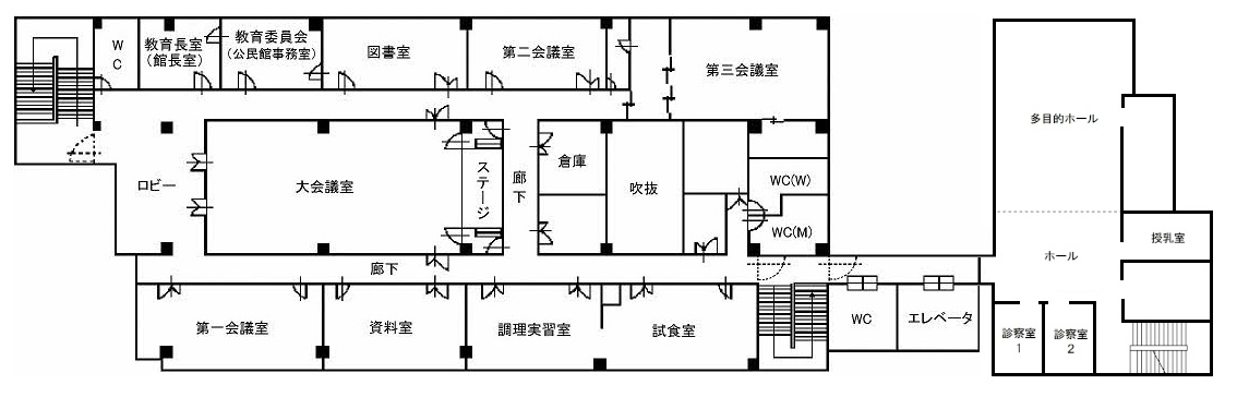 庁舎２階フロアー図
